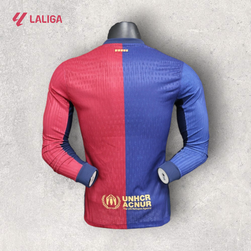 Camisa Manga Longa Barcelona Masculino - Temporada 2024/25 - Home (Versão Jogador)