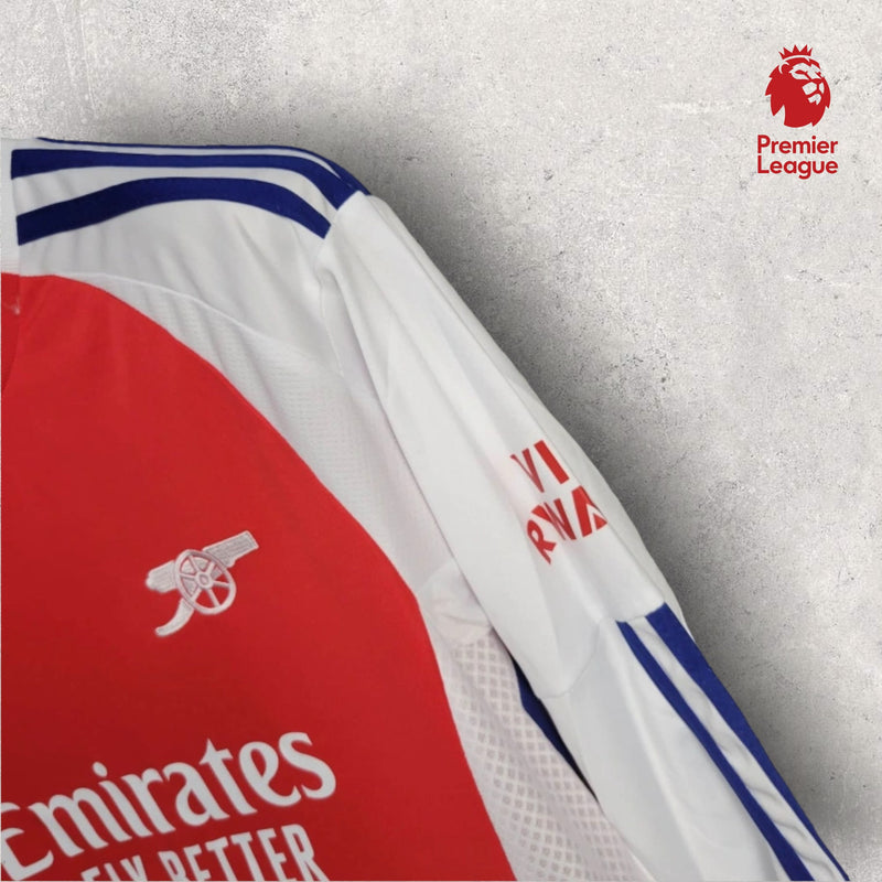 Kit Infantil Manga Longa Arsenal - Temporada 2024/25 - Home