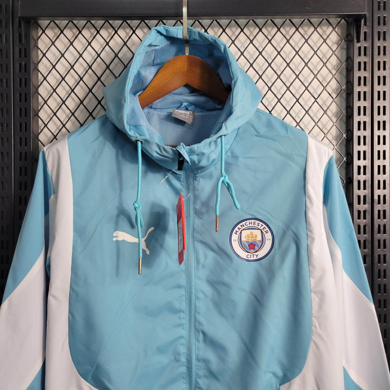 Windbreak Corta-Vento Manchester City Masculino - Azul e Branco