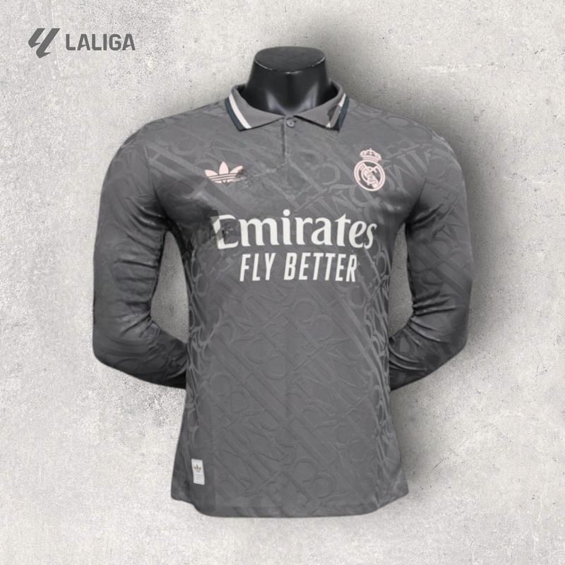 Camisa Manga Longa Real Madrid Masculino - Temporada 2024/25 - Uniforme III (Versão Jogador)