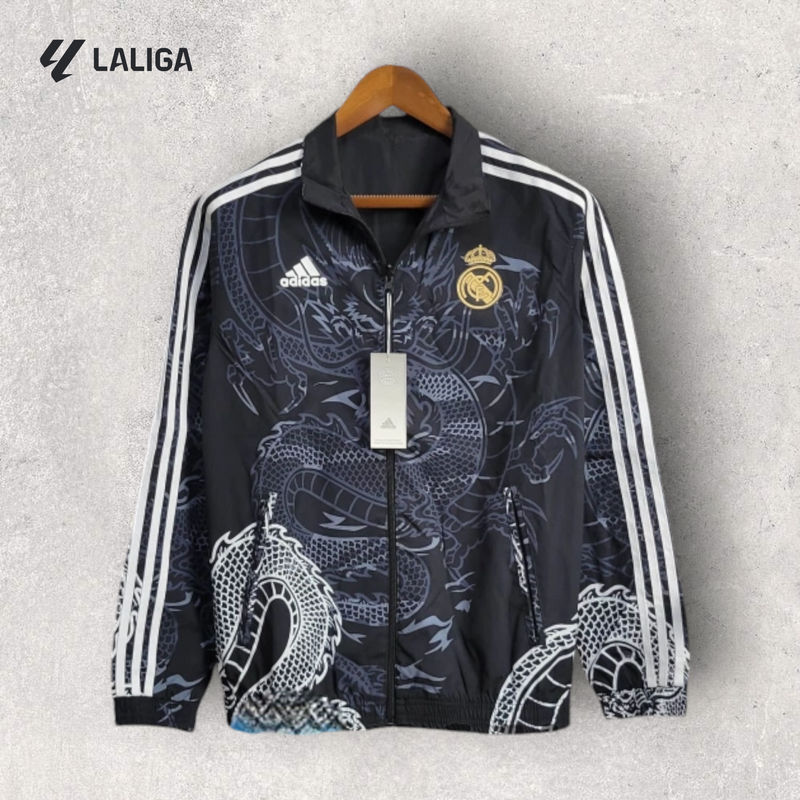 Windbreak Corta-Vento Real Madrid Masculino - Preto (Dupla Face)