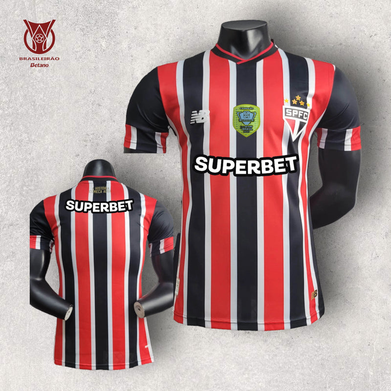 Camisa São Paulo Masculino - Temporada 2024/25 - Away (Versão Jogador + All Sponsor + Um Patch)