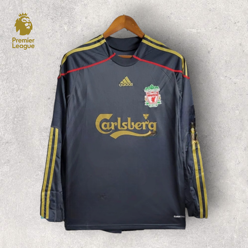 Retrô Manga Longa Liverpool - Temporada 2009/10 - Away