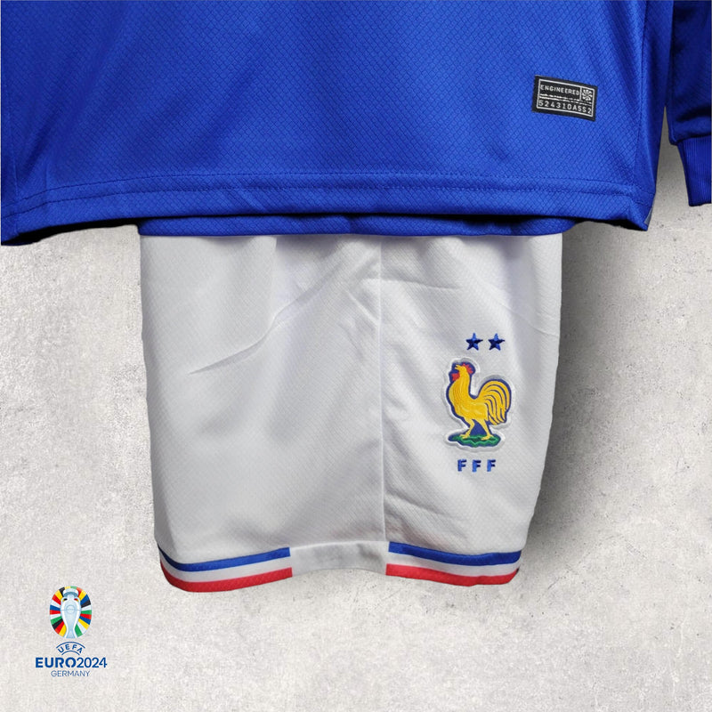 Kit Infantil Manga Longa França - Temporada 2024/25 - Home