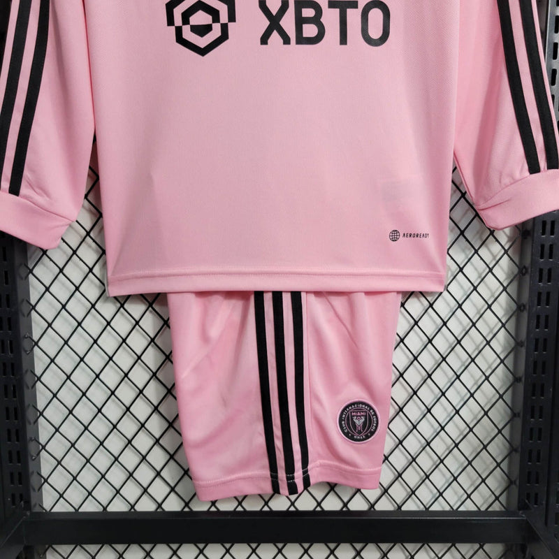 Kit Infantil Manga Longa Inter Miami - Temporada 2022/23 - Home