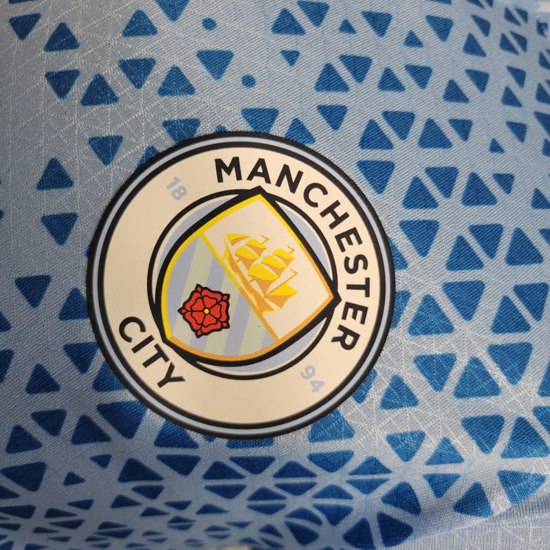 Camisa Manchester City Masculino - Temporada 2023/24 - Uniforme de Treino (Versão Jogador)