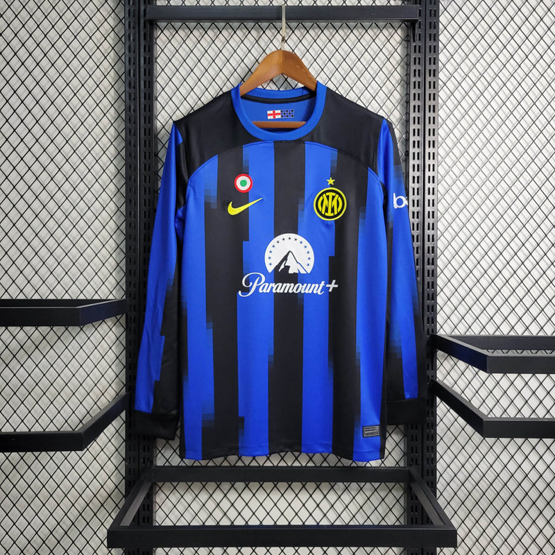 Camisa Manga Longa Inter de Milão Masculino - Temporada 2023/24 - Home