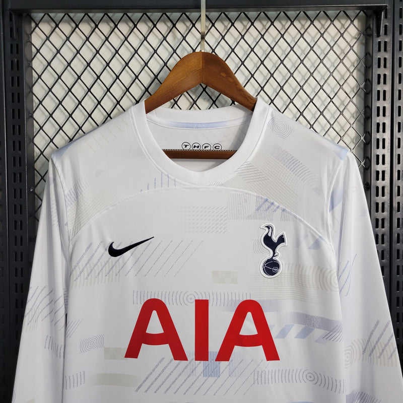 Camisa Tottenham Manga Longa Masculino - Temporada 2023/24 - Home