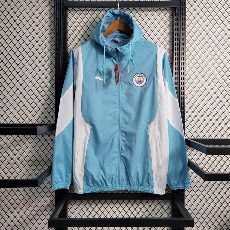 Windbreak Corta-Vento Manchester City Masculino - Azul e Branco