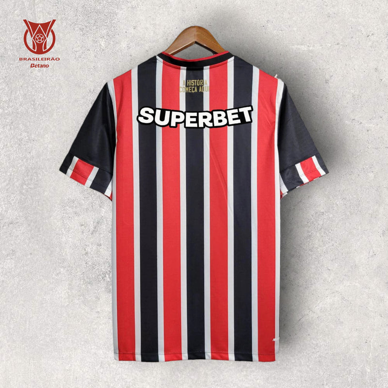 Camisa São Paulo Masculino - Temporada 2024/25 - Away (Todos os patrocínios + Um Patch)