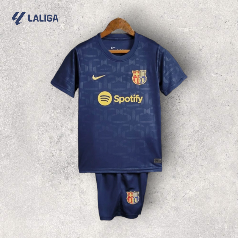 Kit Infantil Barcelona - Temporada 2024/25 - Uniforme Pré-Jogo I