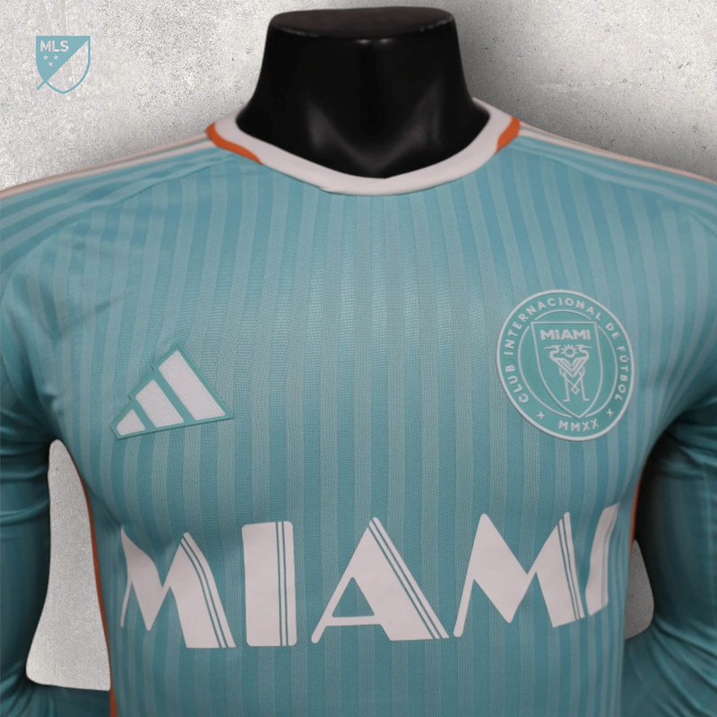 Camisa Manga Longa Inter Miami Masculino - Temporada 2024/25 - Uniforme III (Versão Jogador)