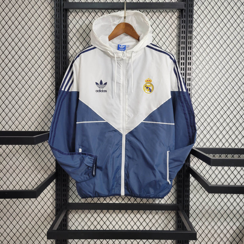 Windbreak Corta-Vento Real Madrid Masculino - Azul e Branco