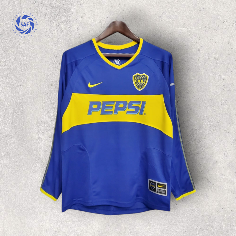 Retrô Manga Longa Boca Juniors - Temporada 2003/04 - Home