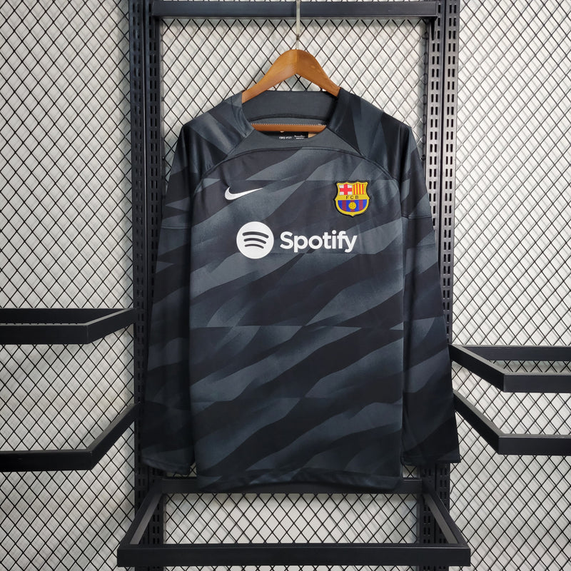 Camisa Barcelona Manga Longa Masculino - Temporada 2023/24 - Uniforme de Goleiro