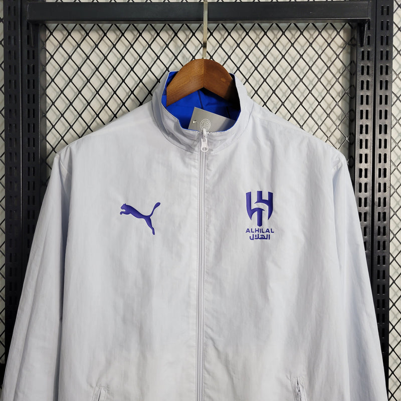 Windbreak Corta-Vento Al-Hilal Masculino - Azul e Branco (Dupla Face)