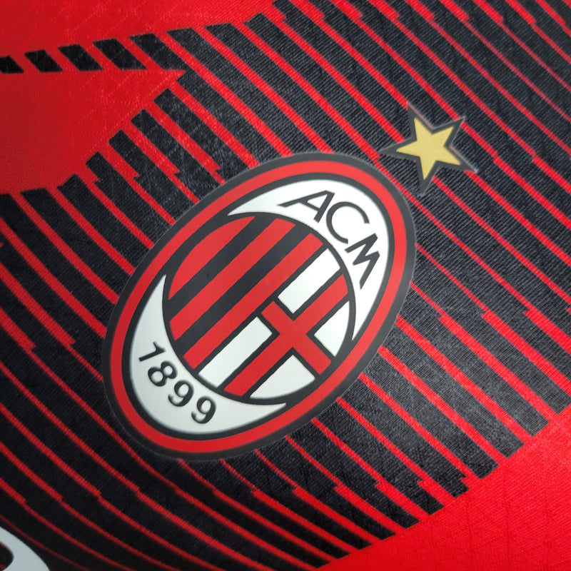 Camisa Milan Masculino - Temporada 2023/24 - Home (Versão Jogador)