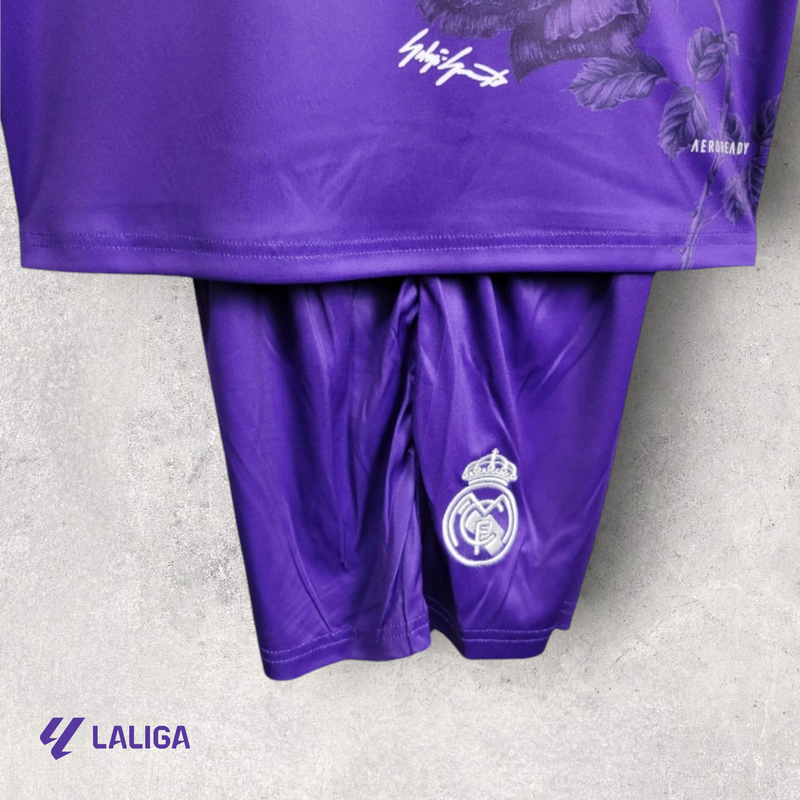 Kit Infantil Real Madrid - Temporada 2023/24 - Edição Colab Y-3 Roxo