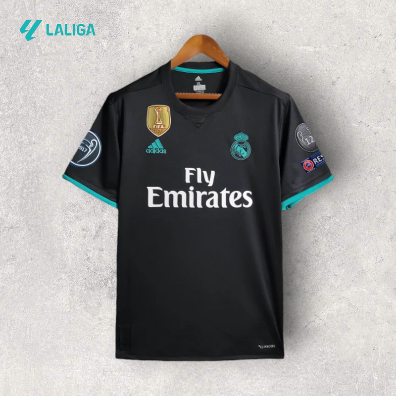 Retrô Real Madrid - Temporada 2017/18 - Away "Liga" (+ Quatro Patches)