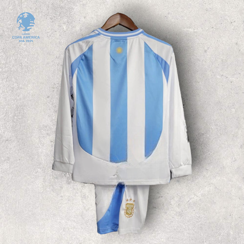 Kit Infantil Manga Longa Argentina - Temporada 2024/25 - Home