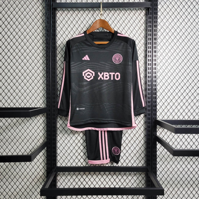 Kit Infantil Manga Longa Inter Miami - Temporada 2023/24 - Away