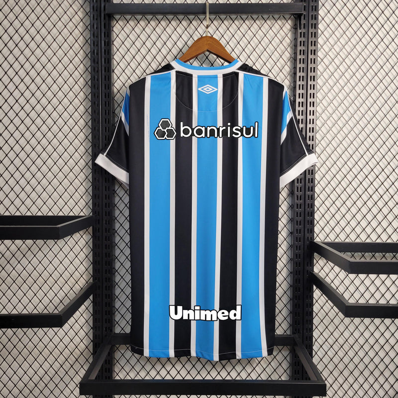 Camisa Grêmio Masculino - Temporada 2023/24 - Home (Todos os patrocínios)