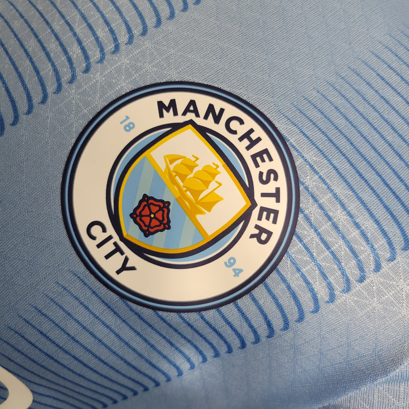 Camisa Manchester City Masculino - Temporada 2023/24 - Home (Versão Jogador)