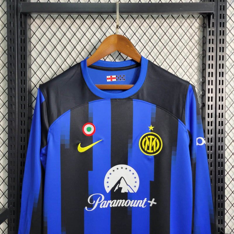 Camisa Manga Longa Inter de Milão Masculino - Temporada 2023/24 - Home