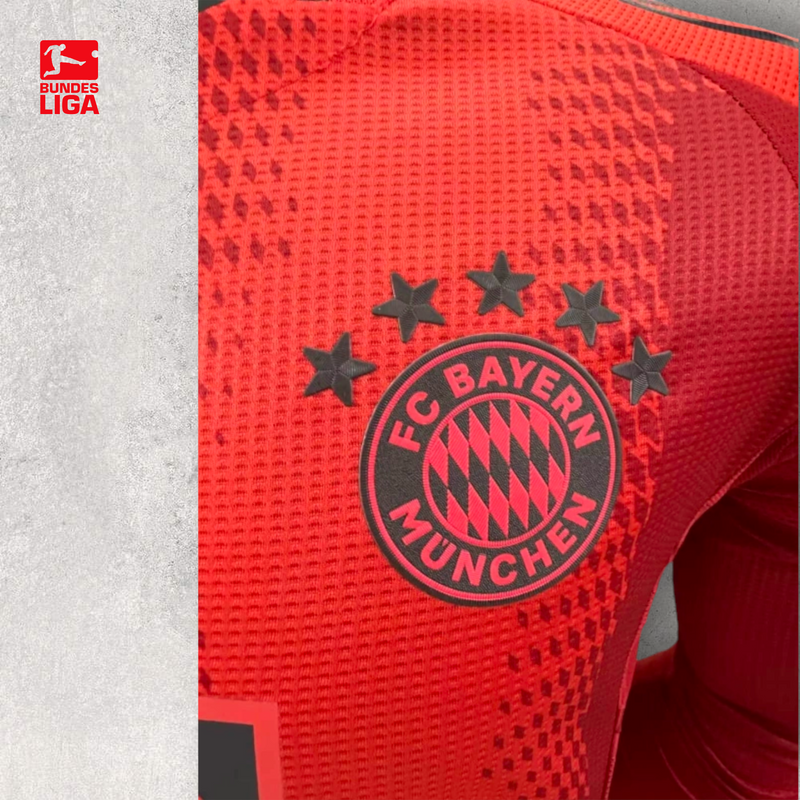 Camisa Manga Longa Bayern de Munique Masculino - Temporada 2024/25 - Home (Versão Jogador)