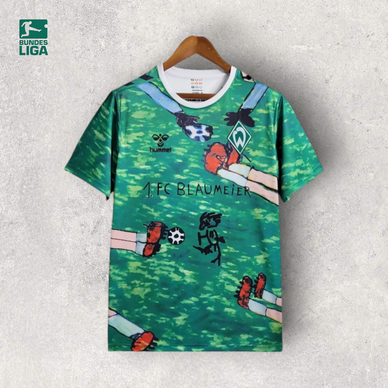 Camisa Werder Bremen Masculino - Temporada 2023/24 - Uniforme Pré-Jogo 125 anos