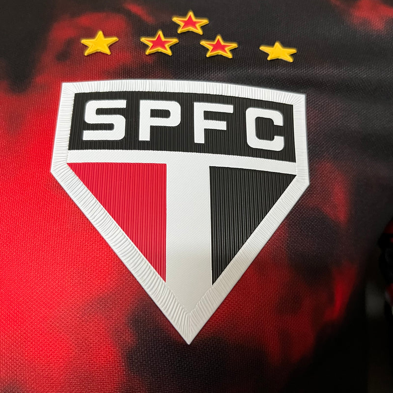 Camisa São Paulo Masculino - Temporada 2024/25 - Uniforme III (Versão Jogador + Todos os patrocínios)