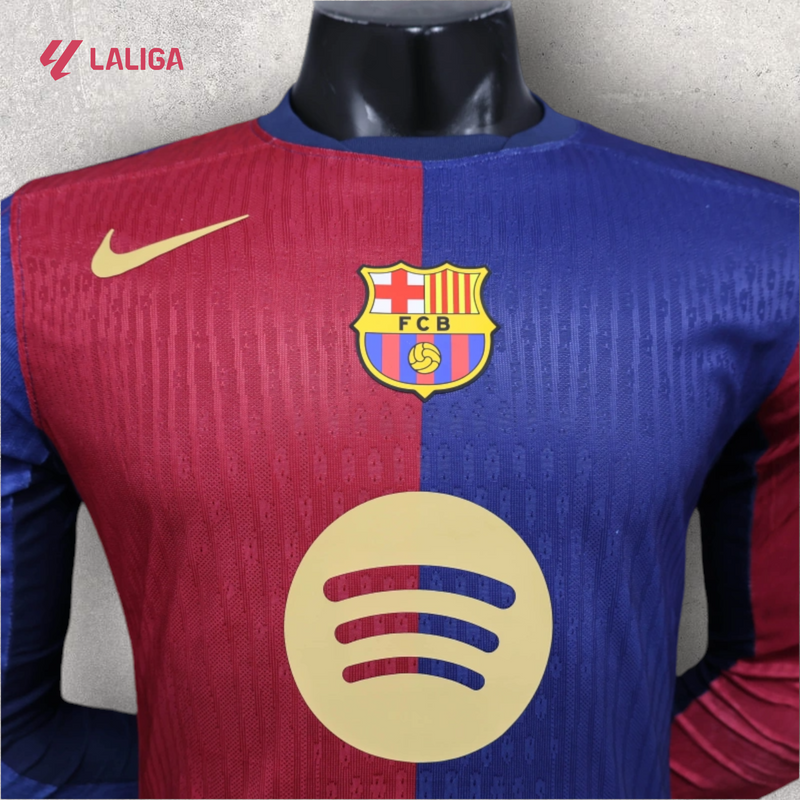 Camisa Manga Longa Barcelona Masculino - Temporada 2024/25 - Home (Versão Jogador)