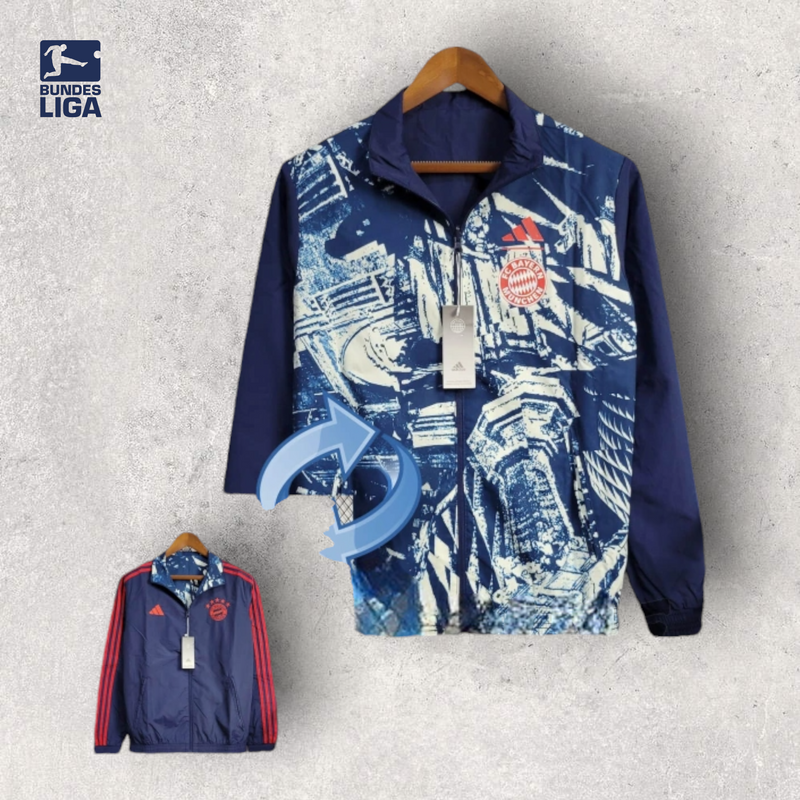 Windbreak Corta-Vento Bayern de Munique Masculino - Azul (Dupla Face)