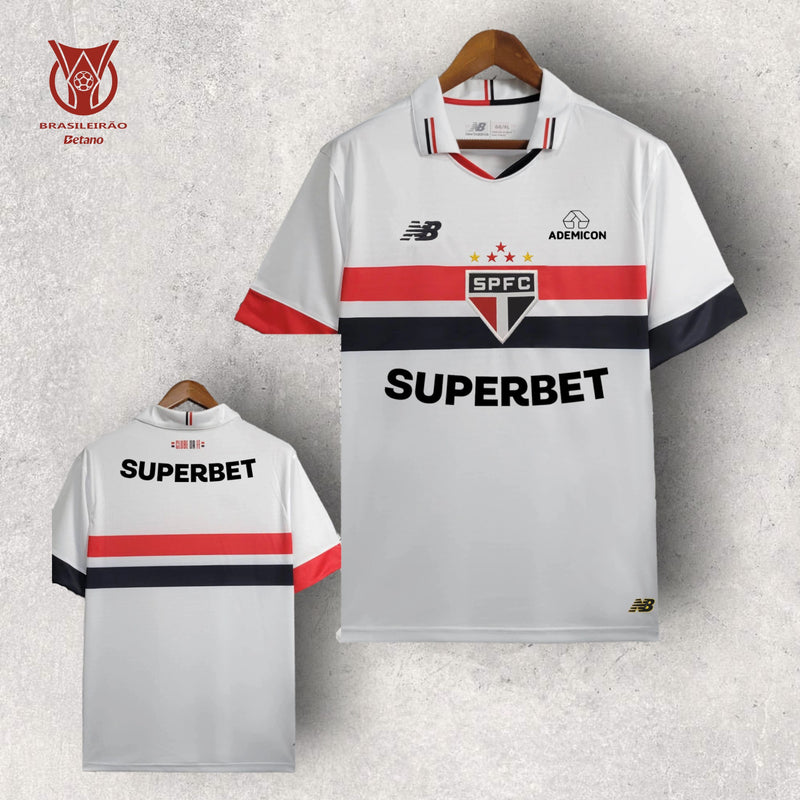 Camisa São Paulo Masculino - Temporada 2024/25 - Home (Todos os patrocínios)