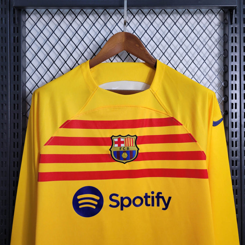 Camisa Manga Longa Barcelona Masculino - Temporada 2023/24 - Uniforme IV