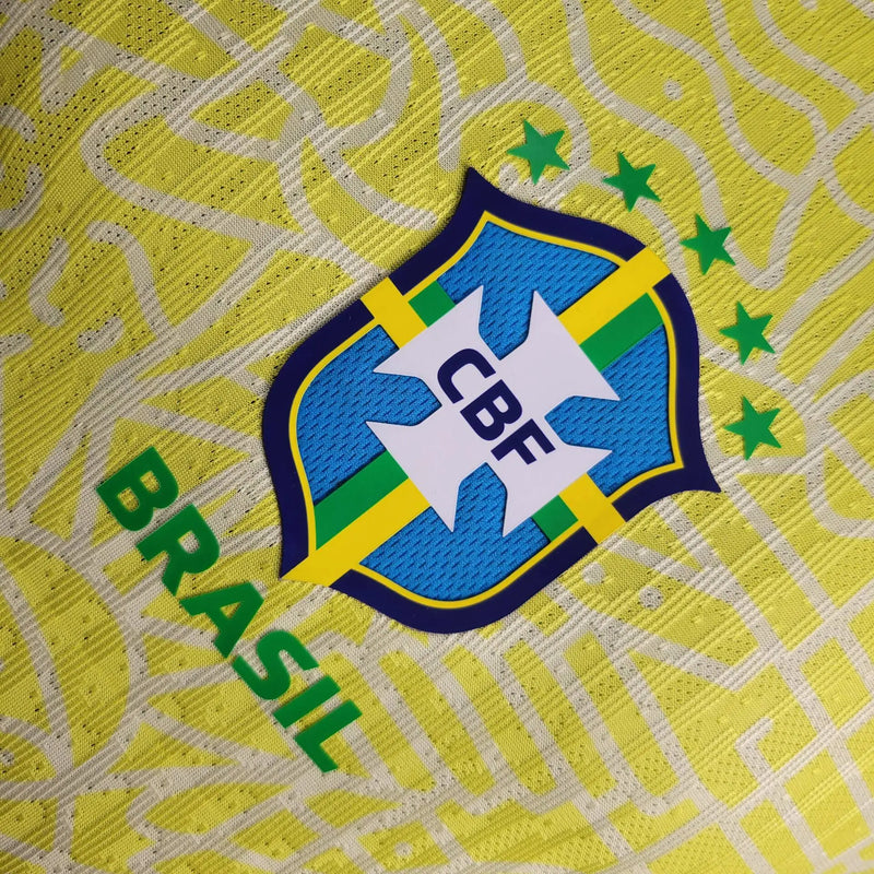 Camisa Manga Longa Brasil Masculino - 2024/25 - Home (Versão Jogador)