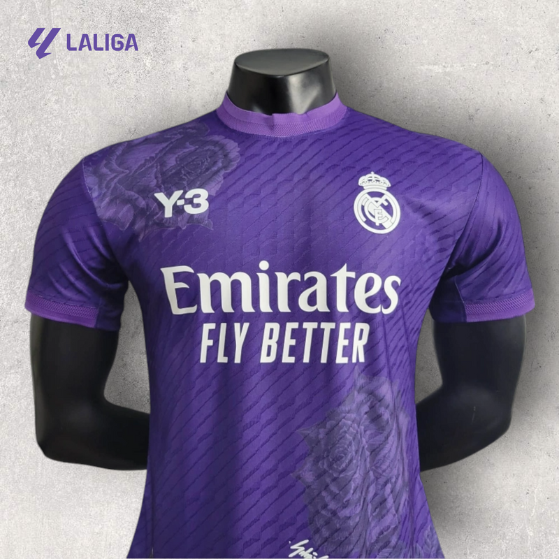 Camisa Real Madrid Masculino - Temporada 2023/24 - Edição Colab Y-3 Roxo (Versão Jogador)