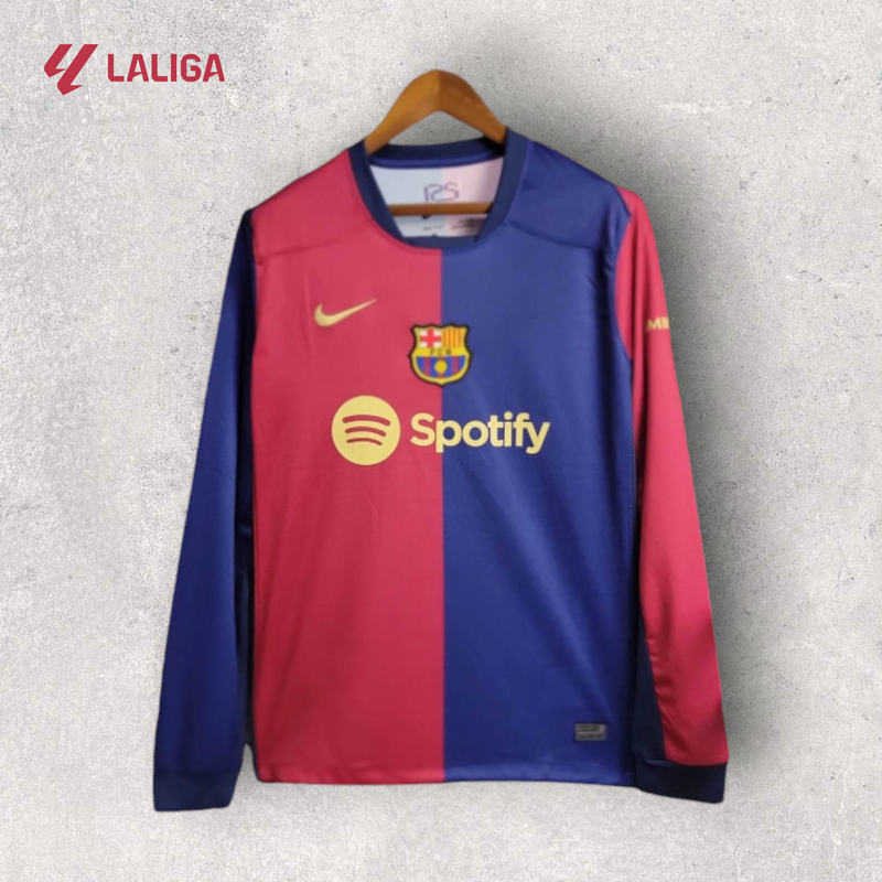 Camisa Manga Longa Barcelona Masculino - Temporada 2024/25 - Home