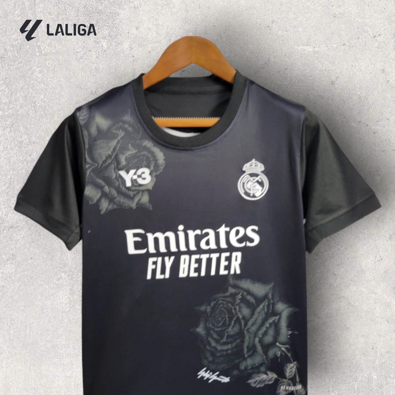 Kit Infantil Real Madrid - Temporada 2023/24 - Edição Colab Y-3 Preto