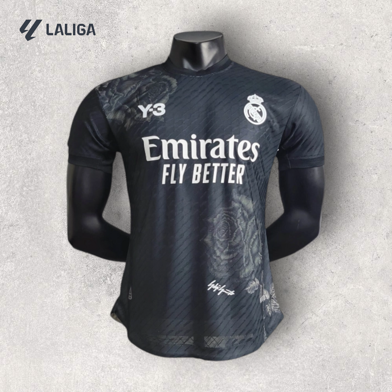 Camisa Real Madrid Masculino - Temporada 2023/24 - Edição Colab Y-3 Preto (Versão Jogador)