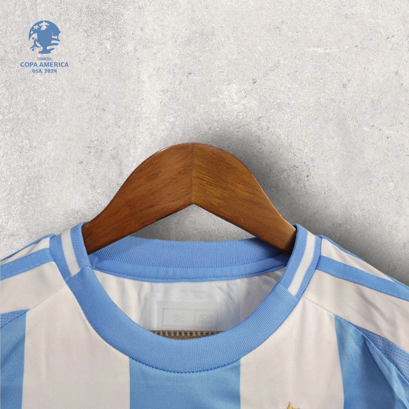 Kit Infantil Manga Longa Argentina - Temporada 2024/25 - Home