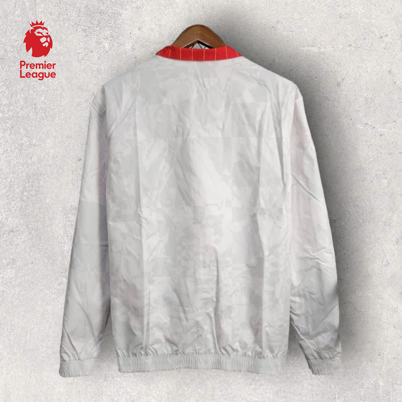 Windbreak Corta-Vento Liverpool Masculino - Vermelho e Branco (Dupla Face)