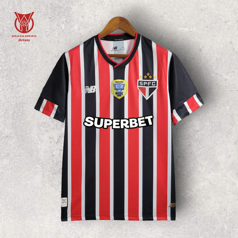 Camisa São Paulo Masculino - Temporada 2024/25 - Away (Todos os patrocínios + Um Patch)