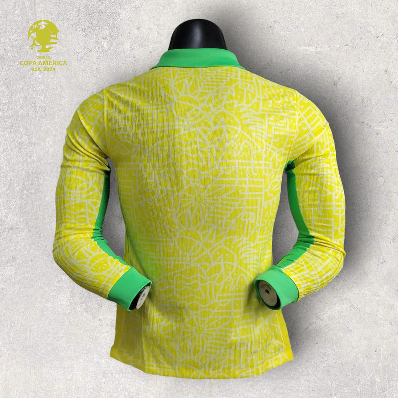 Camisa Manga Longa Brasil Masculino - 2024/25 - Home (Versão Jogador)