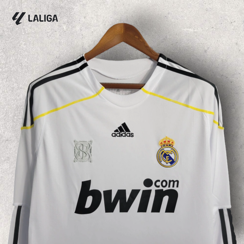 Retrô Manga Longa Real Madrid - Temporada 2009/10 - Home