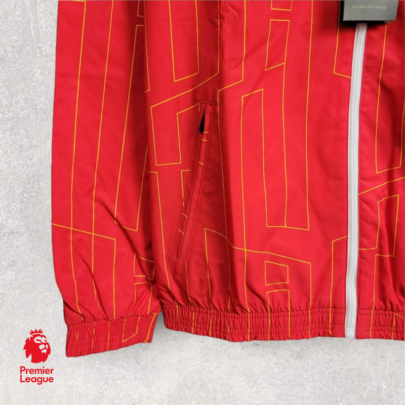 Windbreak Corta-Vento Liverpool Masculino - Vermelho e Branco (Dupla Face)