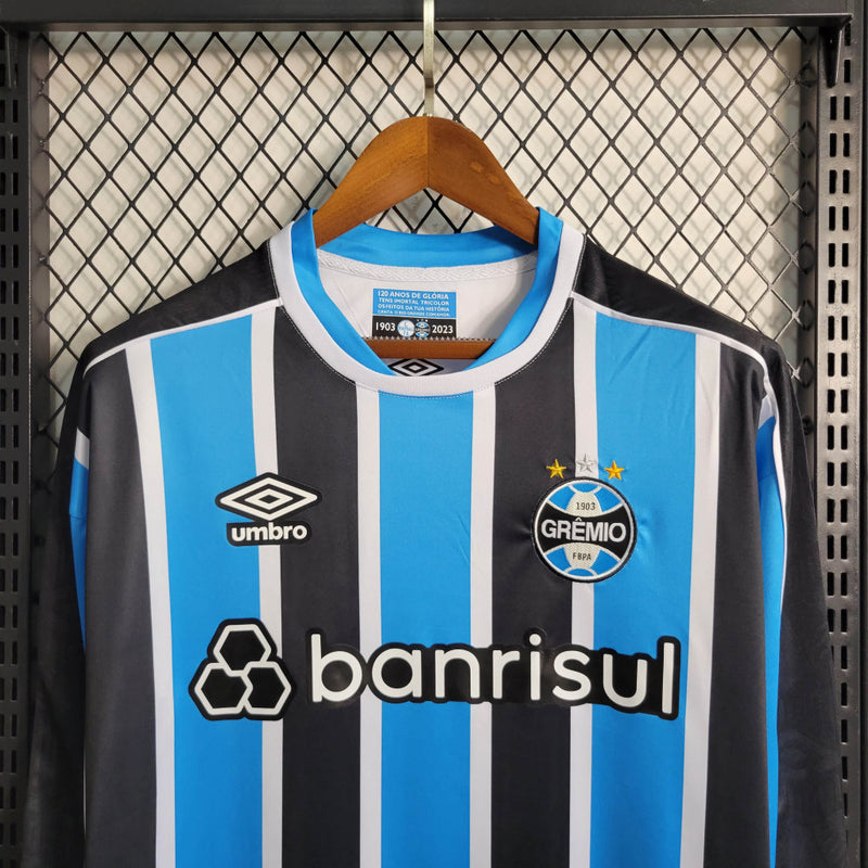 Camisa Manga Longa Grêmio Masculino - Temporada 2023/24 - Home