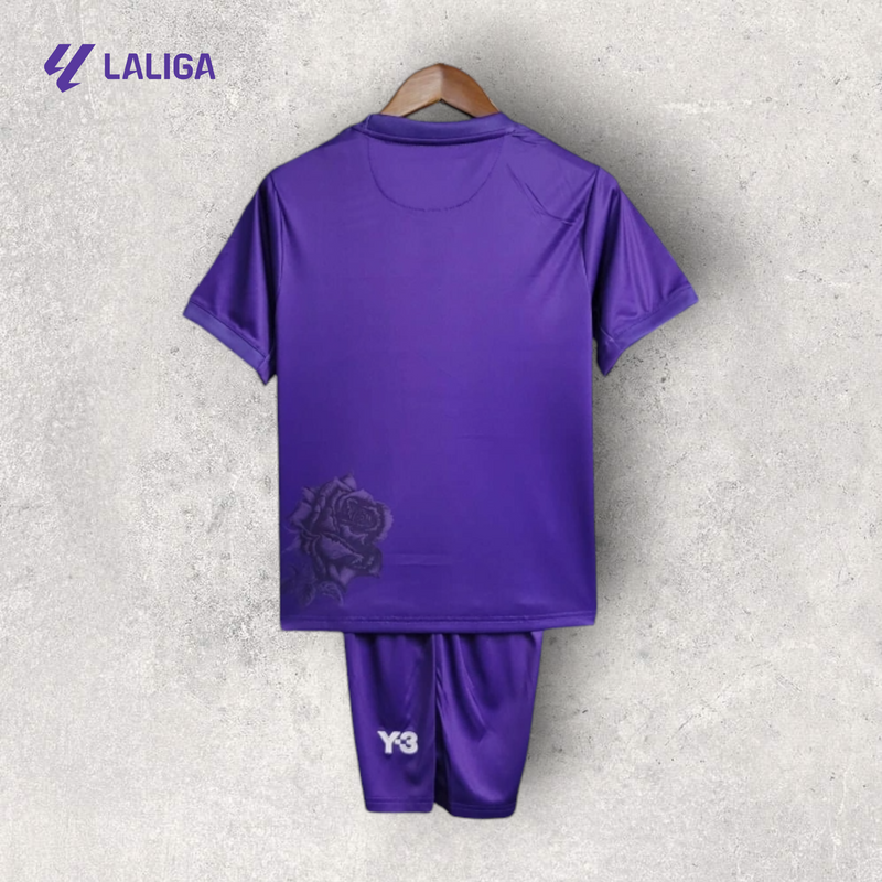 Kit Infantil Real Madrid - Temporada 2023/24 - Edição Colab Y-3 Roxo