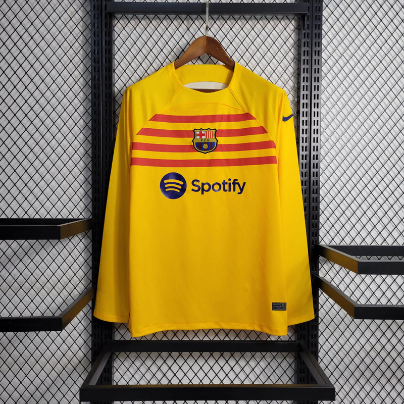 Camisa Manga Longa Barcelona Masculino - Temporada 2023/24 - Uniforme IV