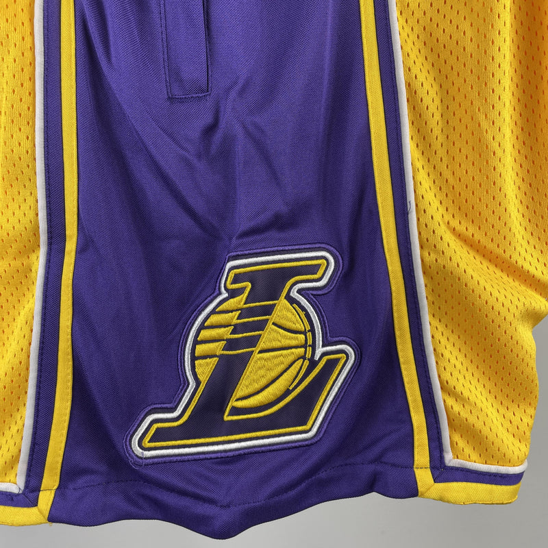 Short Los Angeles Lakers - Amarelo e Roxo